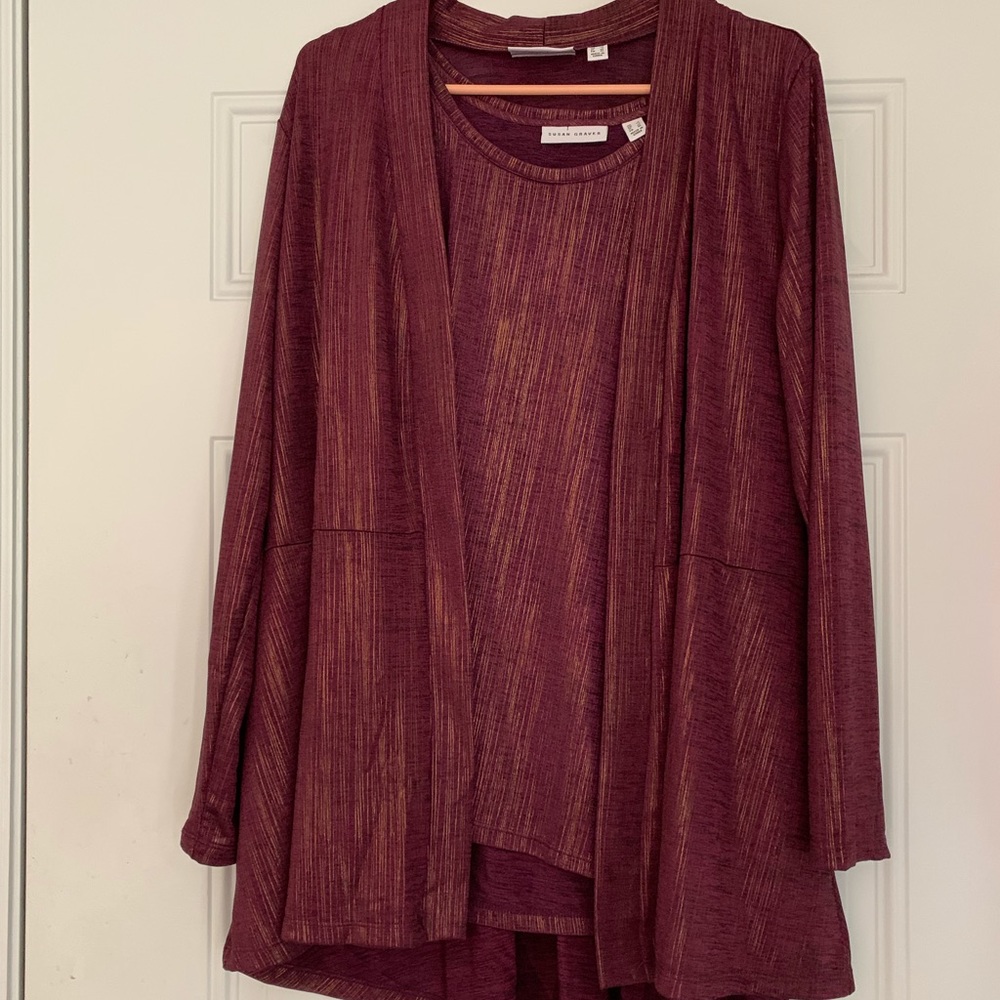 2 piece Susan Graver Liquid knit.